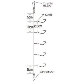 HAYABUSA〈瞬貫わかさぎ　秋田キツネ型　5本鈎　C-216〉