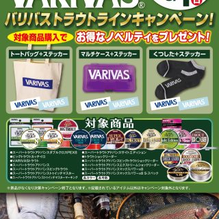 本日よりVARIVASトラウトラインキャンペーン開催いたします！